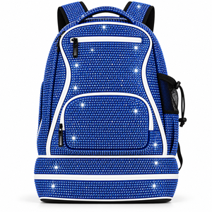 Sac à dos pour homme orné de strass, scintillant, clouté de cristaux, léger, en polyester, avec fermeture éclair, idéal pour l'école, les voyages et le shopping - Product Image 6