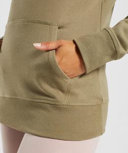 Ropa activa para mujer Slim Fit Plover Hoodie Winter Fce Lined Gym Workout Athletic Hoodie con cuello con capucha de estilo callejero - Product Image 5