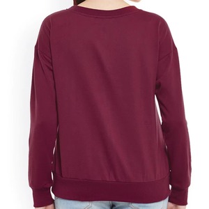 Sweat-shirt pour femme de qualité supérieure, en tricot, simple, décontracté, à manches longues, respirant, écologique, avec logo personnalisé - Product Image 4