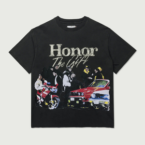 Camisetas Unisex Extra Grandes de Alta Calidad 100% Algodón, Estilo Vintage, Lavado Ácido, con Estampado Gráfico DTG y Letras Tejidas, Ecológicas - Product Image 5