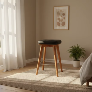 เก้าอี้บาร์ทรงเหลี่ยม ทำด้วยมือจากไม้สักแท้  ตกแต่งแบบธรรมชาติ ดีไซน์ทันสมัย เป็นมิตรกับสิ่งแวดล้อม ทนทาน เหมาะสำหรับโรงแรม คาเฟ่ และโครงการรีสอร์ท - Product Image 1