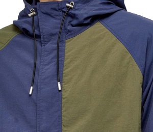 Men's Hooded Windbreaker Jacket Color Blocking Polyester Zipper Casual Streetwear Autumn <b>Coat</b> - Product Image 4