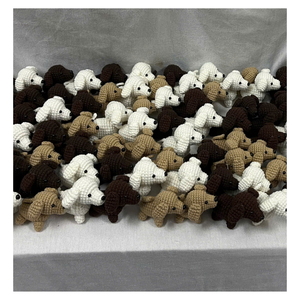 Animaux au crochet, mini peluches porte-clés faites à la main, cadeau mignon pour bébés et enfants, souvenir de fête, vente en gros - Product Image 1