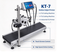 NOUVEAU K Smart Tech KT-7 TIJ Machine de codage jet d'encre en ligne, Imprimante industrielle de codes de date et de lots, Vente directe usine