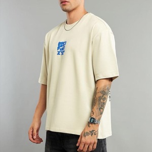 Pakistan Made Wholesale Classic 100% Cotton Round Neck 3D Puff Print T <b>Shirt</b> <b>White</b> <b>Plain</b> Plus Size Printed TShirts for Men's - Product Image 2