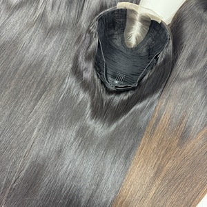 Peluca frontal de encaje negro azabache recto sedoso Extensiones de cabello humano 100% Cutícula completa alineada Calidad de primera calidad - Product Image 3