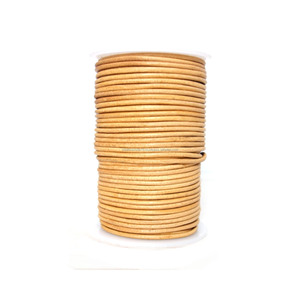 Cordones de cuero de Color Natural de 2,5mm de moda para fabricación de joyas Precio al por mayor de fábrica para trabajos artesanales y Al - Product Image 1