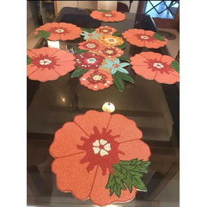 Indian Handmade Beaded <b>Table</b> <b>Runner</b> Embroidered Floral <b>Table</b> Linen Modern Decor for Home Hotel Restaurant - Product Image 1