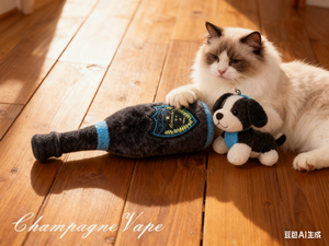 Jouets pour chiens durables en gros, jouet à mâcher pour animaux de compagnie en forme de champagne, jouet interactif en peluche pour chiots, jouet de dentition pour animaux de compagnie - Product Image 5