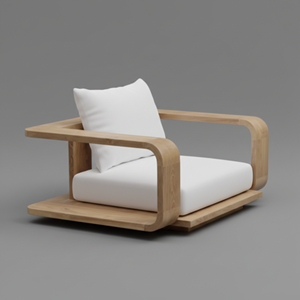 Elegant Cassandra Outdoor Sofa <b>Set</b> Durable Teak Wood Frame Minimalist Design Sophisticated Patio Seating Commercial Villa - Product Image 1