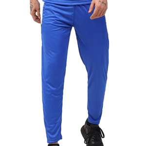 Ensemble de survêtement sportif bleu pour homme, t-shirt à manches courtes à col rond et pantalon long léger, idéal pour l'été et les tenues décontractées - Product Image 4