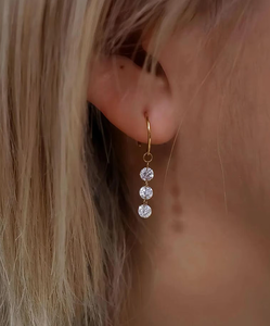 Elegantes Pendientes de Diamantes Cultivados en Laboratorio de Oro de 14K, Corte Brillante, Alta Claridad, Joyería de Diseño para Mujer, para Fiestas, Regalo de Lujo - Product Image 4