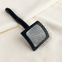 EVERSHARP Brosse démêlante professionnelle à picots longs en fer, écologique, simple, en acier inoxydable, petite taille pour chats et chiens