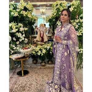 ชุด anarkali ดีไซเนอร์ dupatta แฟนซีสำหรับงานปาร์ตี้เสื้อผ้ามุสลิมแบบดั้งเดิมและเครื่องประดับ - Product Image 2