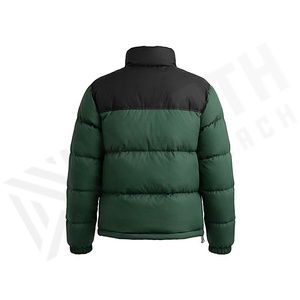 Hooded Quilted Waterproof <b>Bubble</b> Jacket Black Full Sleeve Winter Windproof Cotton Shell Knitted Fabric Polyester Filling Stand - Product Image 2