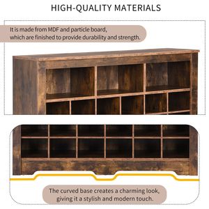 Mobile scarpiera moderna di alta qualità con design elegante e 24 scomparti, base curva, versatile credenza contenitore - DI TENDENZA - Product Image 6