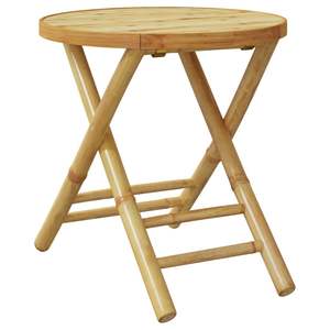 17.7 Inch Diameter Natural Bamboo Foldable <b>Garden</b> <b>Table</b> for Outdoor Use - Product Image 6