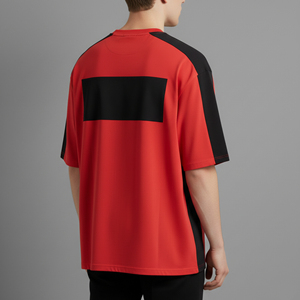 Heavyweight 100% Cotton 180GSM Eco-Friendly Quick Dry Anti-Wrinkle Breathable Custom Embroidered Logo O-Neck Loose Fit Hip Man - Product Image 3