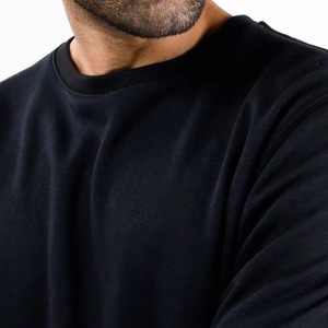 Conjunto Deportivo Informal para Hombre, Sudadera de Manga Larga con Cuello Redondo y Pantalones Deportivos con Cintura Elástica, Color Negro Sólido - Product Image 6