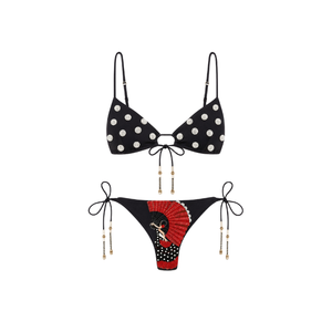 Conjunto de Bikini de Dos Piezas para Mujer, Estilo Halter, Color Sólido, Tanga, Traje de Baño Micro Triangular - Product Image 2
