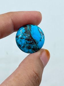 Natural Turquoise Top Quality Blue <b>Colour</b> Rounded Shape 40.25Cts 2Pcs For Jewelry Making - Product Image 5