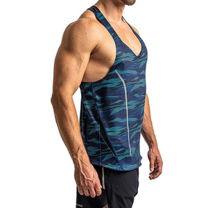 Low MOQ 100% Cotton Men Tank <b>Top</b> Men Singlets for Gym Workout Quick Dry <b>Racer</b> <b>Back</b> Tank <b>Tops</b> Men for Sale - Product Image 3