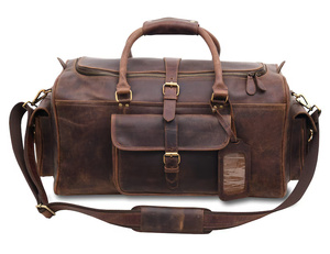 Custom GENUINE <b>LEATHER</b> <b>Duffle</b> <b>Bag</b> Men Large Capacity Travel Crossbody <b>Bag</b> Business Genuine <b>Leather</b> <b>Duffle</b> <b>Bag</b> - Product Image 2