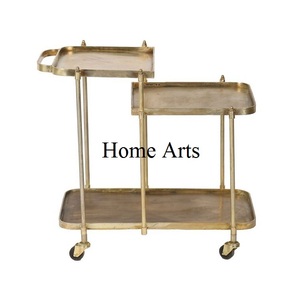 Handmade Iron Black Color Food Serving <b>Trolley</b> Customized Size And Shape Food Carty <b>Trolley</b> <b>For</b> Hotel Accessories - Product Image 6