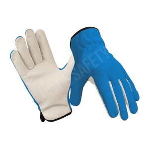 Guantes de Trabajo de Piel de Cabra y Vacuno, Resistentes a la Abrasión, Duraderos, para Jardinería y Protección Personal - Product Image 5
