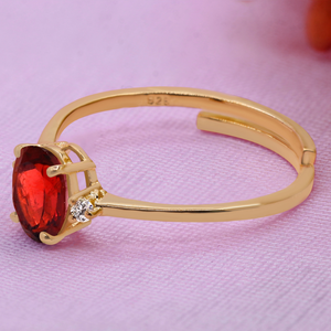 แหวนแต่งงานแบบฝังเพชรพลอยโกเมนแท้ รับรองโดย IGI เงินแท้ 925 ชุบทองคำขาว 18k - Product Image 6