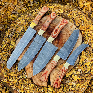 มีดเชฟระดับไฮเอนด์ลดราคาพิเศษ ด้ามไม้สีสวย ชุดมีดครัวเหล็กดามัสกัสญี่ปุ่น พร้อมกระเป๋าหนังแบบม้วน - Product Image 4