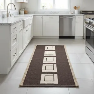 Handmade PVC Plastic Indoor/Outdoor Rug Striped Pattern Washable Kitchen Living Room Carpet Car Bath Exercise Bar HILTEX JC-2154 - Product Image 3