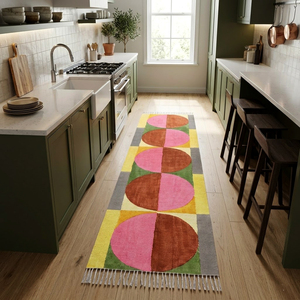 Alfombra Antideslizante de Algodón Indio Hecha a Mano, Estilo Bohemio, Ecológica, para Decoración de Dormitorio y Sala de Estar - Product Image 6