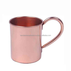 Mug en cuivre martelé de qualité supérieure avec poignée et finition polie, idéal pour la boisson et l'utilisation en cuisine, anti-fuite. - Product Image 5