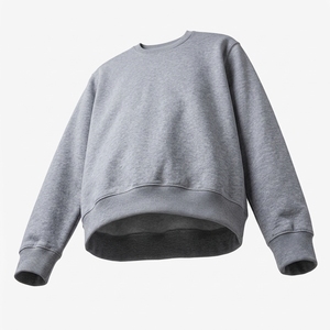 เสื้อสเวตเชิ้ตผู้ชาย ผ้าฝ้าย 100% ทรงโอเวอร์ไซส์ ลายเรียบ หนานุ่ม สำหรับฤดูหนาว สไตล์ฮิปฮอป สตรีทแวร์ คอกลม - Product Image 5