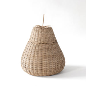 Sustainable rattan storage <b>basket</b> with cutest shapes handcrafted baby <b>baskets</b> <b>nursery</b> organizing - Product Image 3