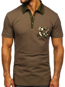 2024 hombres nuevo estilo de manga corta para Polos personalizados Chenille parche bordado sólido de punto deportes/Golf Polos 100% - Product Image 2