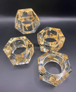 แหวนรัดผ้าเช็ดปากงานแต่งงานสุดหรู ทำด้วยเรซิ่น งานแฮนด์เมด คลาสสิก ตกแต่งโต๊ะอาหาร ทนทาน เป็นมิตรกับสิ่งแวดล้อม โดย Tradebyd - Product Image 4