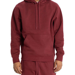 Men's <b>Black</b> Hooded <b>Sweatshirt</b> Regular Fit Solid Color Casual Pullover Cotton Knitted Autumn Wear - Product Image 5