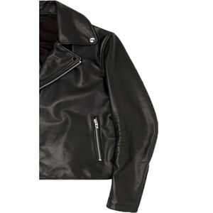 Veste décontractée pour homme en cuir véritable de qualité supérieure, doublée de laine, avec fermeture éclair et logo frontal, imperméable et coupe-vent, idéale pour l'hiver – OEM - Product Image 4