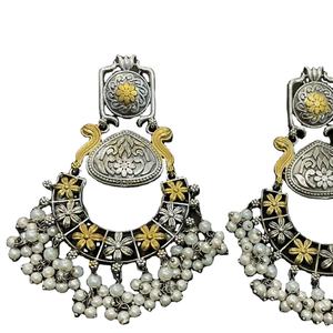 Pendientes de tuerca de gota de agua de aleación chapada en plata alemana de estudio de moda OM al por mayor Ghungroo colgante ligero multifunción para - Product Image 4