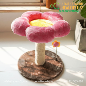 OEM y ODM: Postes rascadores de coco natural para gatos, casita de juegos multinivel para mascotas, proveedor directo - Product Image 4