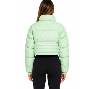 Premium Women <b>Cropped</b> <b>Puffer</b> <b>Jacket</b> With Lightweight Warm Short For Winter Fashion Outdoor Wear And Casual Activities - Product Image 5