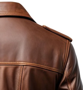 Hot Sale Men's Luxury PU Leather <b>Jacket</b> Winter Full Sleeves Professional Street Wear Front Logo - Product Image 5