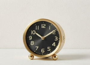Elegant Round Table Clock With Gold Plated Finished Golden Needles Black Dial Perfect For Stylish Home Decoration - Product Image 5