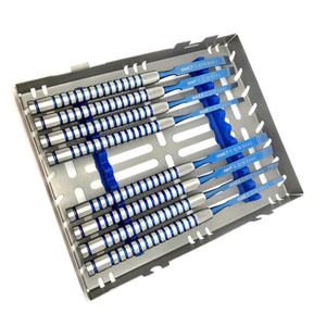 Kit de 8 instruments chirurgicaux en acier inoxydable pour la chirurgie implantaire dentaire : burins à os et osteotomes d'expansion de haute qualité - Product Image 3