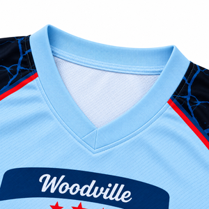 Camiseta de Fútbol Personalizada con Cuello Redondo, Manga Corta, Sublimación, Absorción de Humedad, Unisex, Transpirable, Poliéster, OEM, ODM, Venta al Por Mayor - Product Image 3