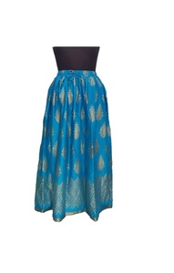 Jupe longue en mousseline de coton 100% pour femmes, imprimé animal, style bohème, danse du ventre, hippie, gitane, avec paillettes - Product Image 2
