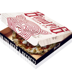 Cajas de Pizza Premium Blancas y Marrones, Cajas de Embalaje Corrugadas con Logotipo Personalizado Impreso - Product Image 3