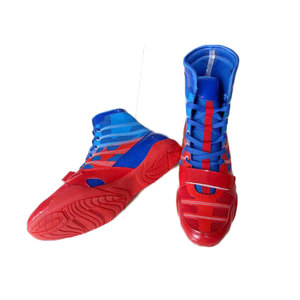 Zapatos de Boxeo de Cuero Personalizados de Alta Calidad, Suela de Goma Antideslizante, Diseño Transpirable y Ligero, Ajuste Cómodo, Construcción Duradera - Product Image 1